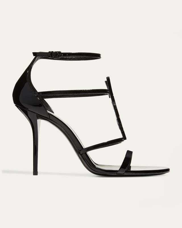 Opyum YSL Patent Ankle-Strap Sandals